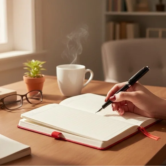 Red Floral CC Notebook - Picture 3 of 3